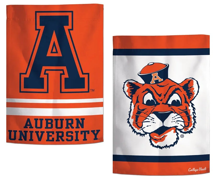 Auburn Tigers Garden Flag 2 Sided Vintage Logo