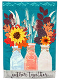 Autumn Milk Bottles 2 Sided Garden Flag