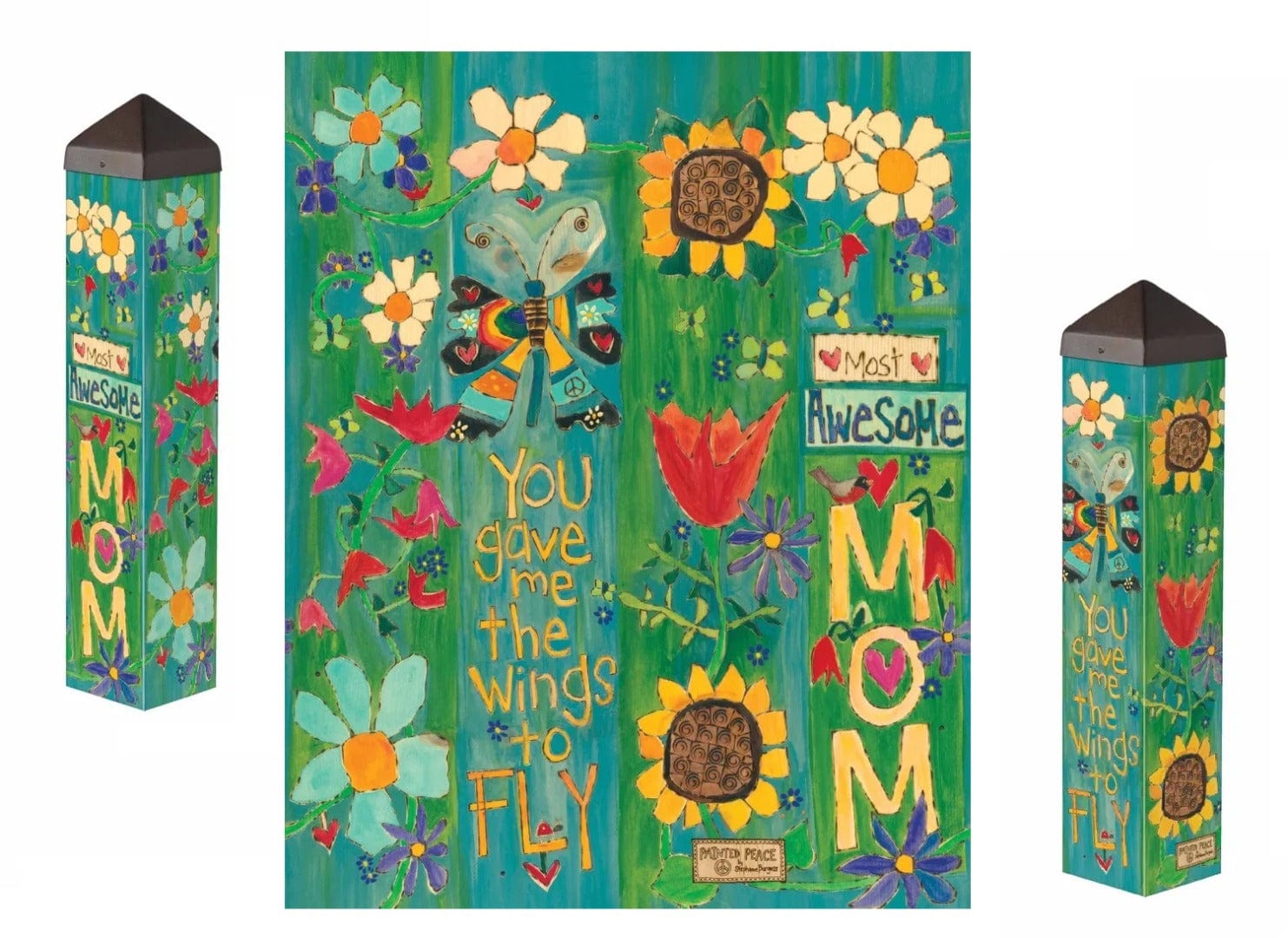 Awesome Mom Art Pole 20 Inches Tall Mothers Day
