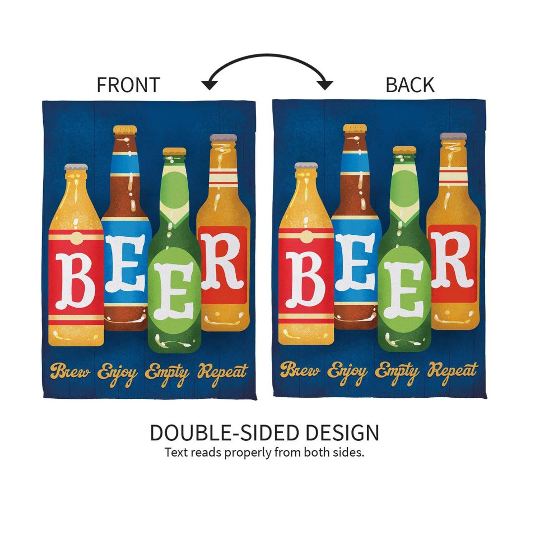 B.E.E.R 2 Sided Garden Flag