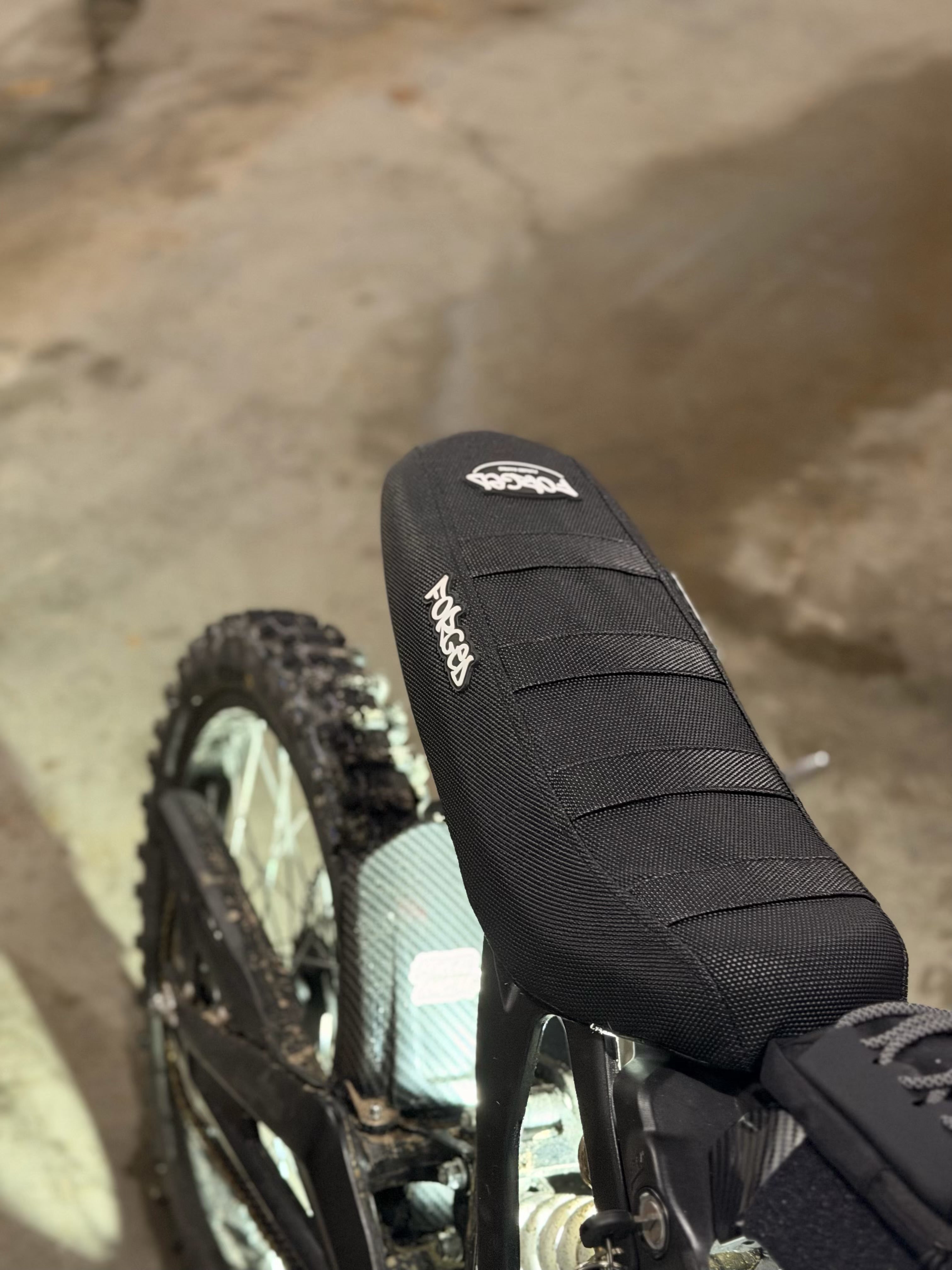 Forged Racing E-Moto Ribbed Seat Cover | Grip Seat Cover for Surron, Talaria & E-Ride