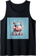 Exclusive Cartoon Hippo Chibi Hippo Rare T-Shirt - Unique Graphic Unisex