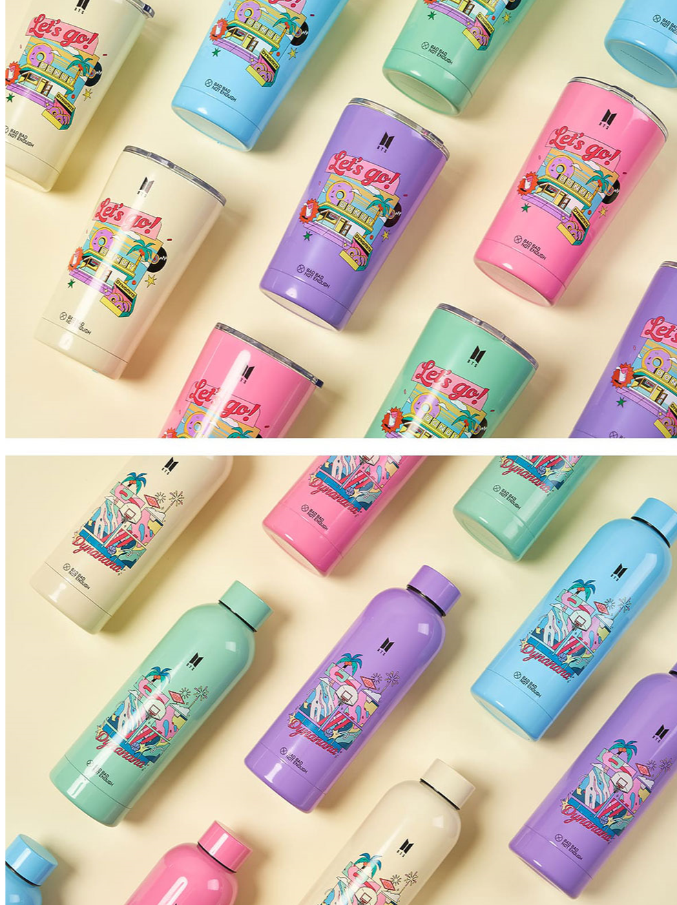 BTS x Bbne Dynamite - Water Tumbler And Water Bottle