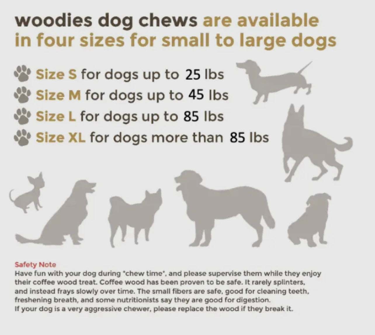 Woodies Coffee Wood Dog Chew