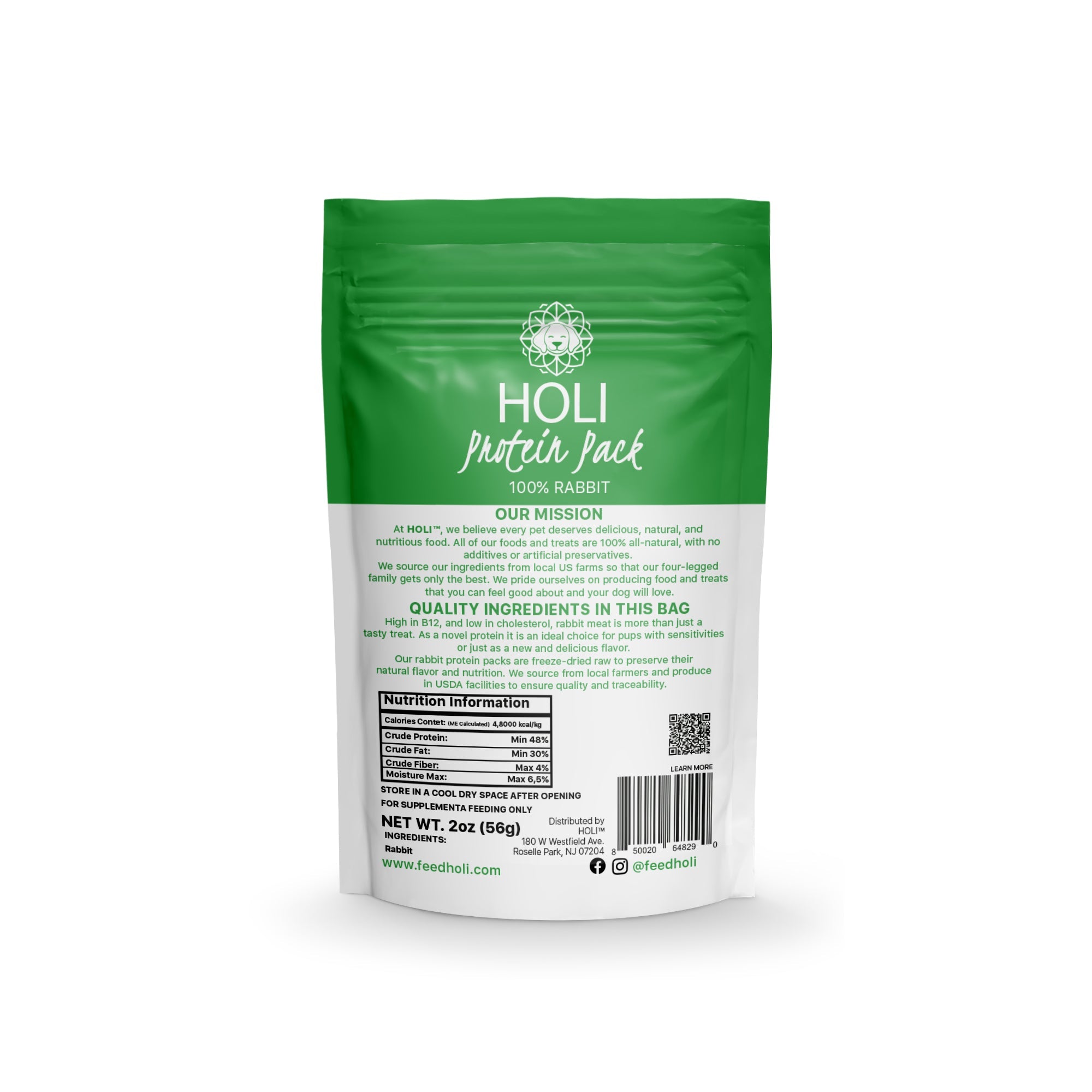 Rabbit Dog Food Topper - Freeze Dried - Single Ingredient