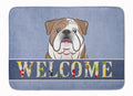 English Bulldog Welcome Memory Foam Kitchen Mat Machine Washable Anti-Fatigue Cushion Comfort Bath or Kitchen Rug