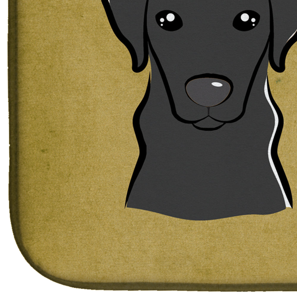 Black Labrador Spoiled Dog Lives Here Dish Drying Mat Absorbent Dish Drying Mat Pad for Kitchen Counter Dish Drainer Mat for Countertop, 14 x 21", Multicolor