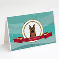 German Shepherd Merry Christmas Greeting Cards Pack of 8 Blank Cards with Envelopes Whimsical A7 Size 5x7