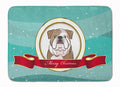 English Bulldog Merry Christmas Memory Foam Kitchen Mat Machine Washable Anti-Fatigue Cushion Comfort Bath or Kitchen Rug