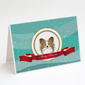 Papillon Merry Christmas Greeting Cards Pack of 8 Blank Cards with Envelopes Whimsical A7 Size 5x7