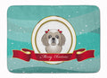 Gray Silver Shih Tzu Merry Christmas Memory Foam Kitchen Mat Machine Washable Anti-Fatigue Cushion Comfort Bath or Kitchen Rug