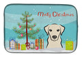Christmas Tree and Yellow Labrador Dish Drying Mat Absorbent Dish Drying Mat Pad for Kitchen Counter Dish Drainer Mat for Countertop, 14 x 21", Multicolor