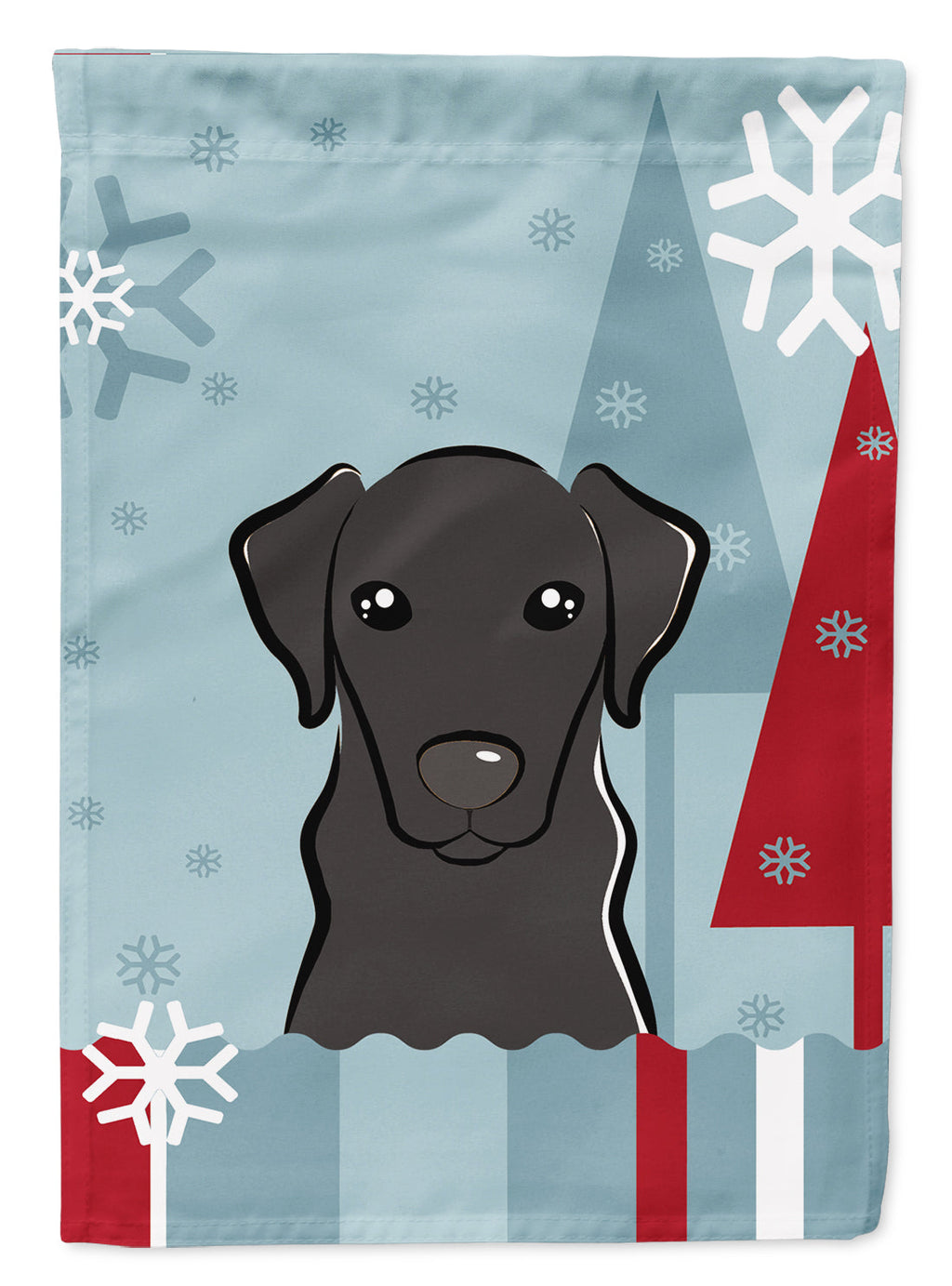 Winter Holiday Black Labrador Garden Flag Mailbox Decorative Yard Banner Outside Patio Artwork for Flower Beds, Garden Size, Multicolor
