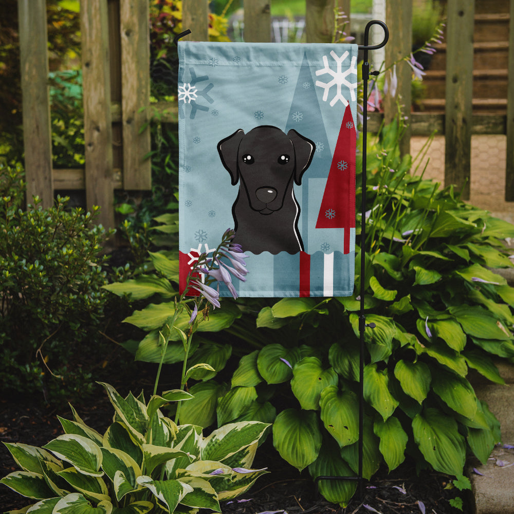 Winter Holiday Black Labrador Garden Flag Mailbox Decorative Yard Banner Outside Patio Artwork for Flower Beds, Garden Size, Multicolor