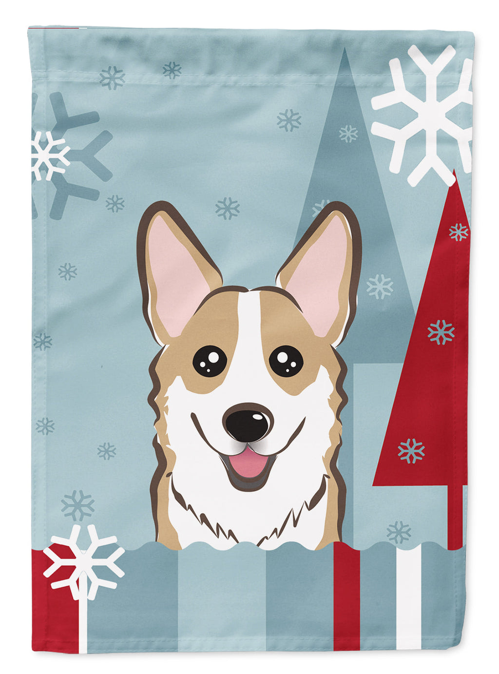 Winter Holiday Sable Corgi Garden Flag Mailbox Decorative Yard Banner Outside Patio Artwork for Flower Beds, Garden Size, Multicolor