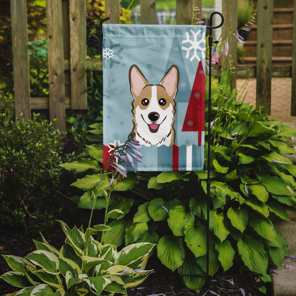 Winter Holiday Sable Corgi Garden Flag Mailbox Decorative Yard Banner Outside Patio Artwork for Flower Beds, Garden Size, Multicolor