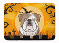 Halloween English Bulldog Memory Foam Kitchen Mat Machine Washable Anti-Fatigue Cushion Comfort Bath or Kitchen Rug