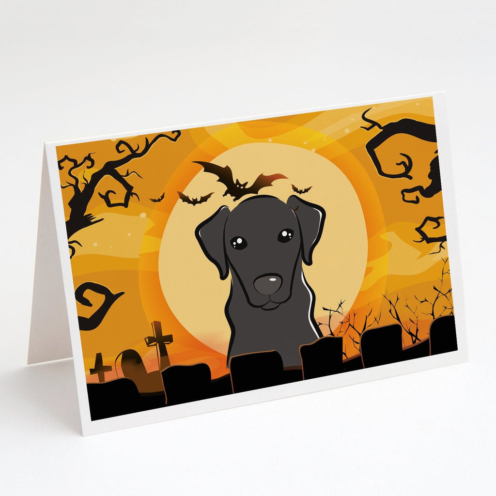 Halloween Black Labrador Greeting Cards Pack of 8 Blank Cards with Envelopes Whimsical A7 Size 5x7