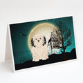 Halloween Scary Lowchen Greeting Cards Pack of 8 Blank Cards with Envelopes Whimsical A7 Size 5x7