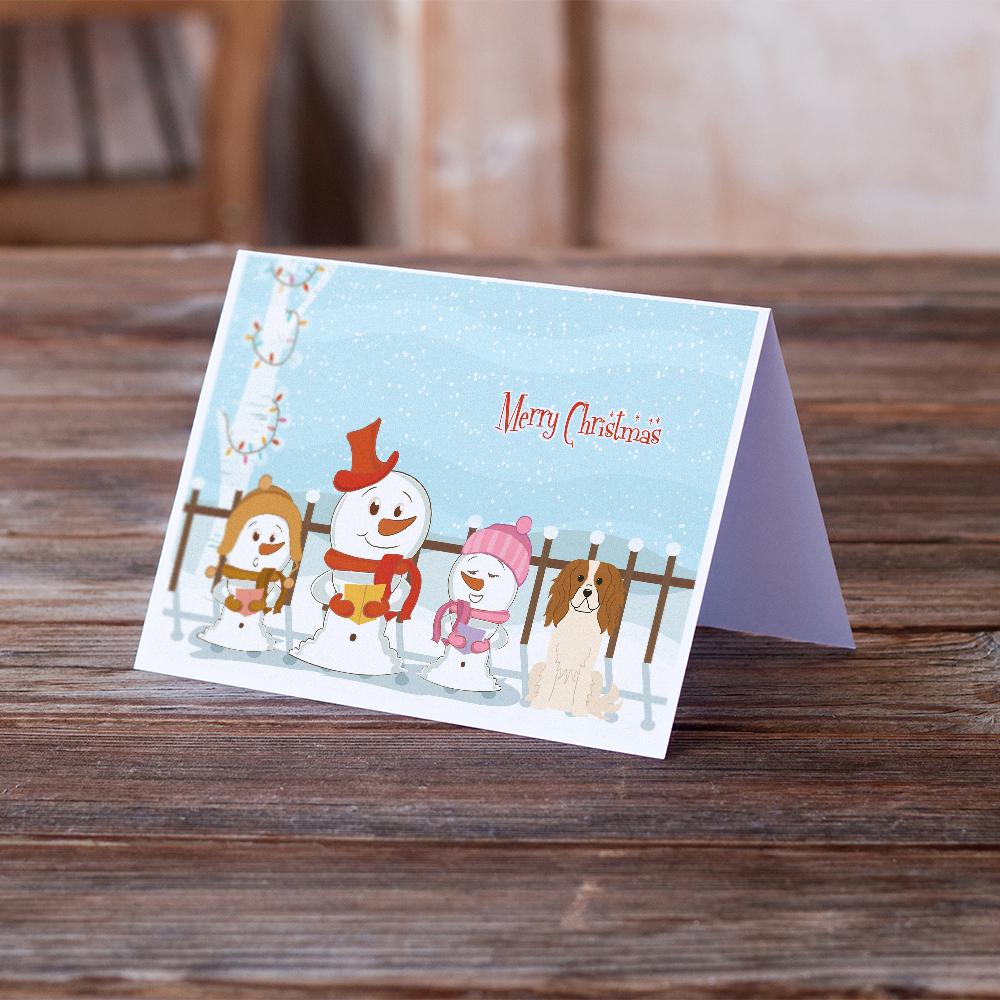 Merry Christmas Carolers Cavalier Spaniel Greeting Cards Pack of 8 Blank Cards with Envelopes Whimsical A7 Size 5x7