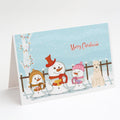 Merry Christmas Carolers Soft Coated Wheaten Terrier Greeting Cards Pack of 8 Blank Cards with Envelopes Whimsical A7 Size 5x7