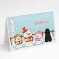 Merry Christmas Carolers Bouvier des Flandres Greeting Cards Pack of 8 Blank Cards with Envelopes Whimsical A7 Size 5x7