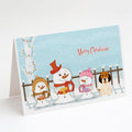 Merry Christmas Carolers Petit Basset Griffon Veenden Greeting Cards Pack of 8 Blank Cards with Envelopes Whimsical A7 Size 5x7