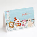 Merry Christmas Carolers Great Pyrenese Greeting Cards Pack of 8 Blank Cards with Envelopes Whimsical A7 Size 5x7