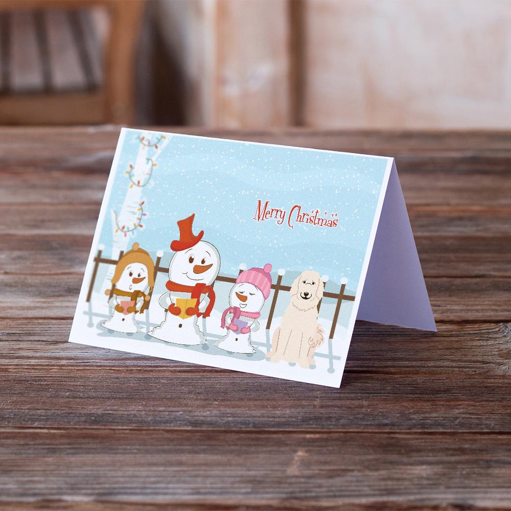 Merry Christmas Carolers Great Pyrenese Greeting Cards Pack of 8 Blank Cards with Envelopes Whimsical A7 Size 5x7