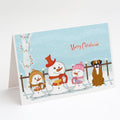 Merry Christmas Carolers Flashy Fawn Boxer Greeting Cards Pack of 8 Blank Cards with Envelopes Whimsical A7 Size 5x7