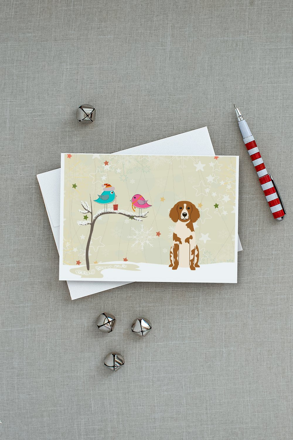 Christmas Presents between Friends Brittany Greeting Cards Pack of 8 Blank Cards with Envelopes Whimsical A7 Size 5x7