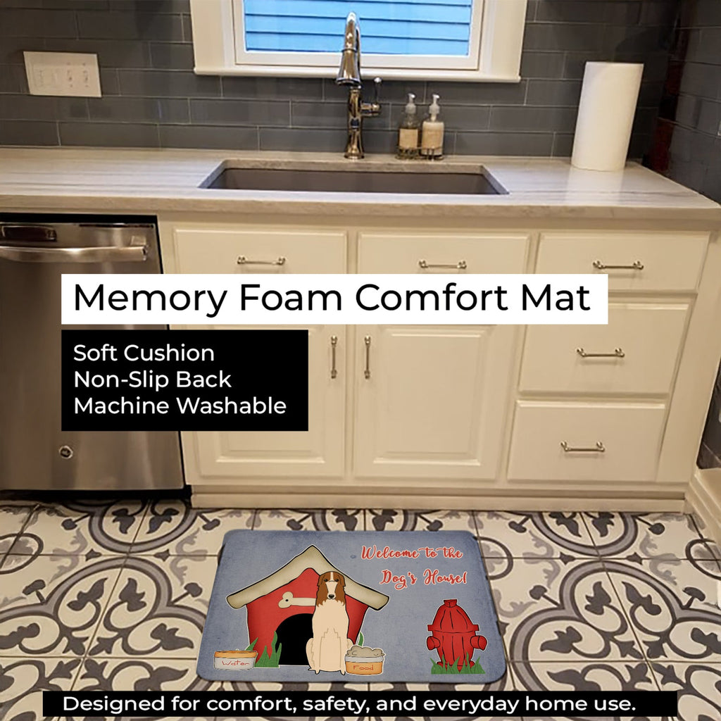 Dog House Collection Borzoi Memory Foam Kitchen Mat Machine Washable Anti-Fatigue Cushion Comfort Bath or Kitchen Rug