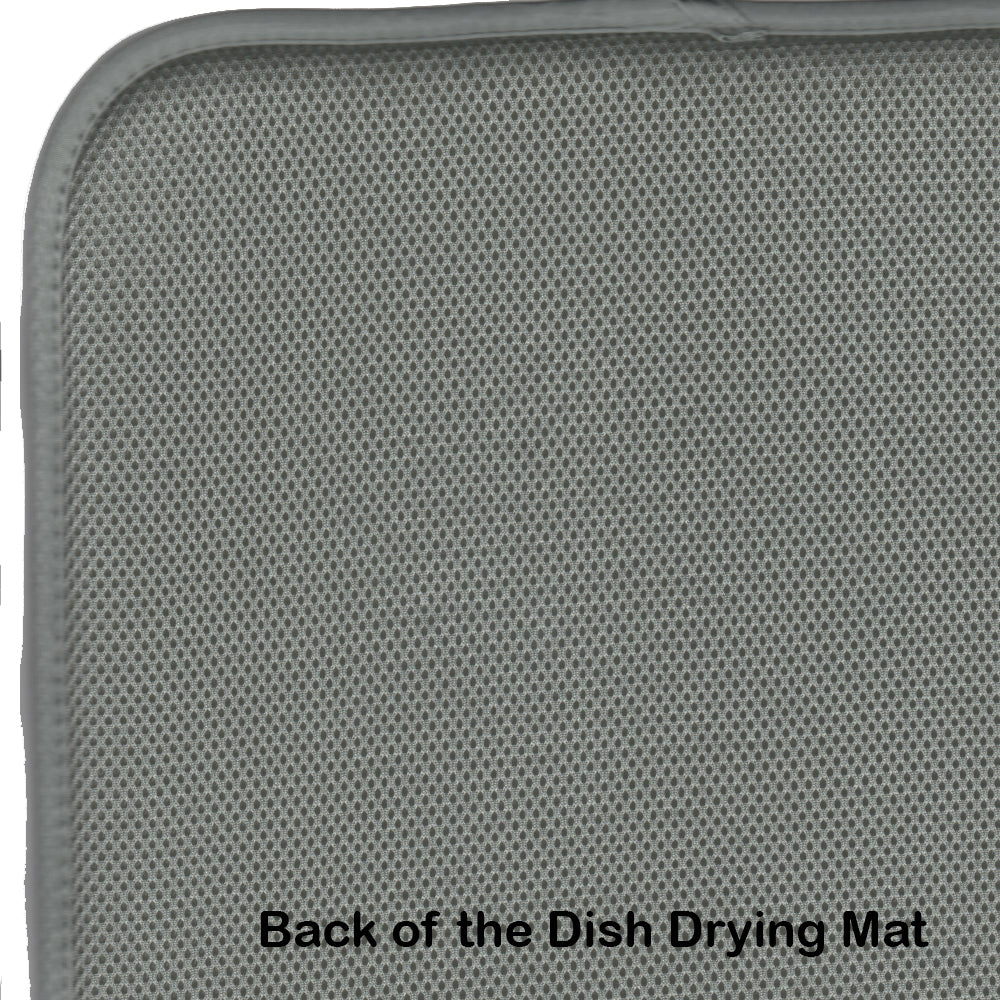 Dog House Collection Briard Black Dish Drying Mat Absorbent Dish Drying Mat Pad for Kitchen Counter Dish Drainer Mat for Countertop, 14 x 21", Multicolor