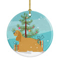 Cocker Spaniel Merry Christmas Tree Ceramic Ornament Christmas Tree Hanging Decorations for Home Christmas Holiday, Party, Gift, 3 in, Multicolor