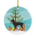 Toy Fox Terrier Merry Christmas Tree Ceramic Ornament Christmas Tree Hanging Decorations for Home Christmas Holiday, Party, Gift, 3 in, Multicolor