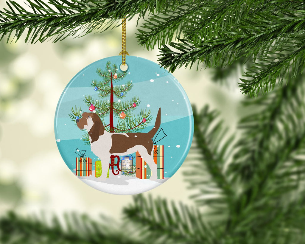 Grand Basset Griffon Vendeen Merry Christmas Tree Ceramic Ornament Christmas Tree Hanging Decorations for Home Christmas Holiday, Party, Gift, 3 in, Multicolor