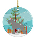 Kerry Blue Terrier Merry Christmas Tree Ceramic Ornament Christmas Tree Hanging Decorations for Home Christmas Holiday, Party, Gift, 3 in, Multicolor