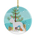 Bedlington Terrier Merry Christmas Tree Ceramic Ornament Christmas Tree Hanging Decorations for Home Christmas Holiday, Party, Gift, 3 in, Multicolor