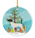 English Pointer Merry Christmas Tree Ceramic Ornament Christmas Tree Hanging Decorations for Home Christmas Holiday, Party, Gift, 3 in, Multicolor