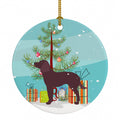American Water Spaniel Merry Christmas Tree Ceramic Ornament Christmas Tree Hanging Decorations for Home Christmas Holiday, Party, Gift, 3 in, Multicolor