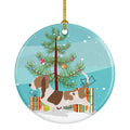 Basset Hound Merry Christmas Tree Ceramic Ornament Christmas Tree Hanging Decorations for Home Christmas Holiday, Party, Gift, 3 in, Multicolor
