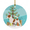 Jack Russell Terrier Merry Christmas Tree Ceramic Ornament Christmas Tree Hanging Decorations for Home Christmas Holiday, Party, Gift, 3 in, Multicolor