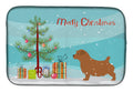 Norfolk Terrier Merry Christmas Tree Dish Drying Mat Absorbent Dish Drying Mat Pad for Kitchen Counter Dish Drainer Mat for Countertop, 14 x 21", Multicolor