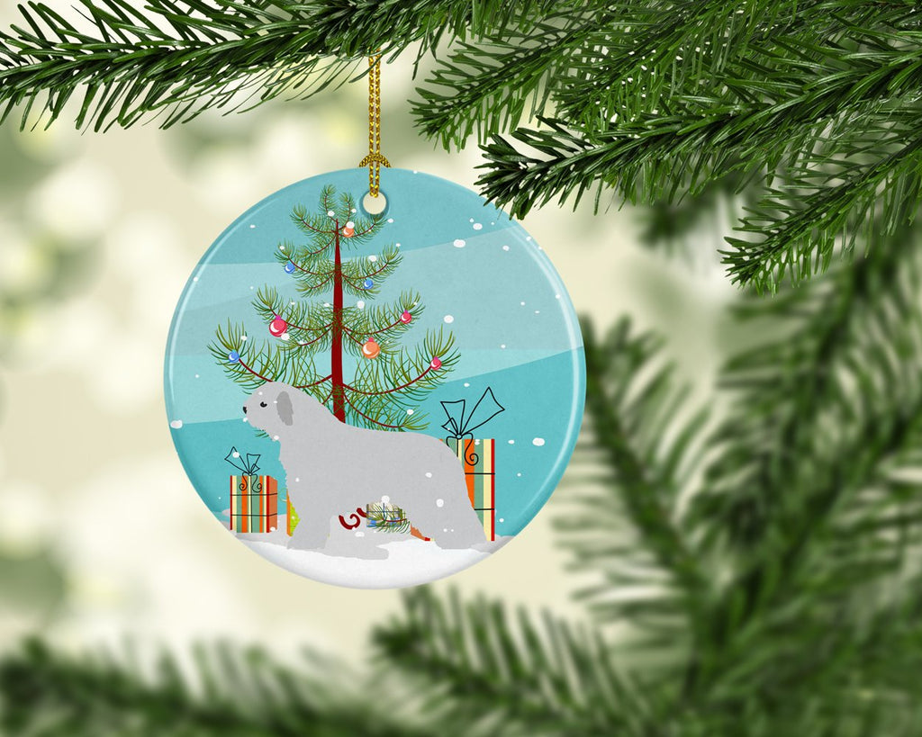 Spanish Water Dog Merry Christmas Tree Ceramic Ornament Christmas Tree Hanging Decorations for Home Christmas Holiday, Party, Gift, 3 in, Multicolor