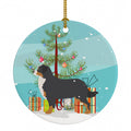 Bernese Mountain Dog Merry Christmas Tree Ceramic Ornament Christmas Tree Hanging Decorations for Home Christmas Holiday, Party, Gift, 3 in, Multicolor