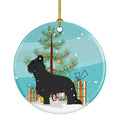 Briard Merry Christmas Tree Ceramic Ornament Christmas Tree Hanging Decorations for Home Christmas Holiday, Party, Gift, 3 in, Multicolor