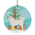 Polish Tatra Sheepdog Merry Christmas Tree Ceramic Ornament Christmas Tree Hanging Decorations for Home Christmas Holiday, Party, Gift, 3 in, Multicolor