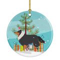 Sheltie/Shetland Sheepdog Merry Christmas Tree Ceramic Ornament Christmas Tree Hanging Decorations for Home Christmas Holiday, Party, Gift, 3 in, Multicolor