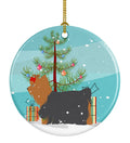 Yorkshire Terrier Yorkie Merry Christmas Tree Ceramic Ornament Christmas Tree Hanging Decorations for Home Christmas Holiday, Party, Gift, 3 in, Multicolor