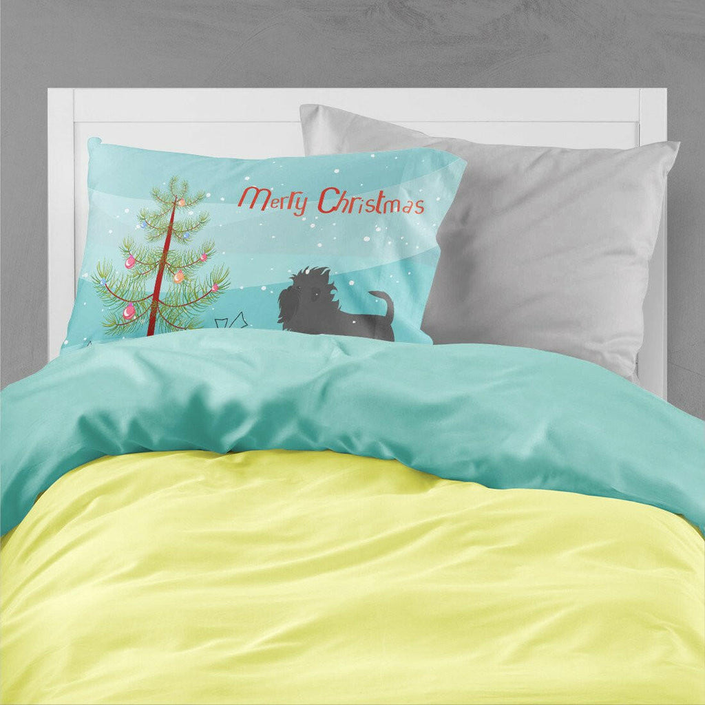 Affenpinscher Merry Christmas Tree Standard Pillowcase Lightweight Super Soft Easy Care Decorative Artwork Pillowcase, Standard